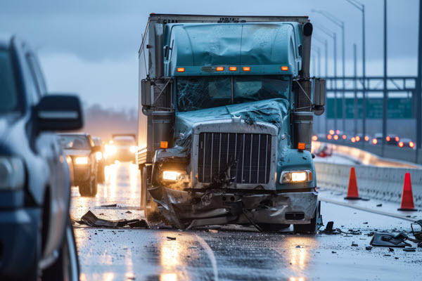 tractor trailor accident on interstate Alabama truck crash